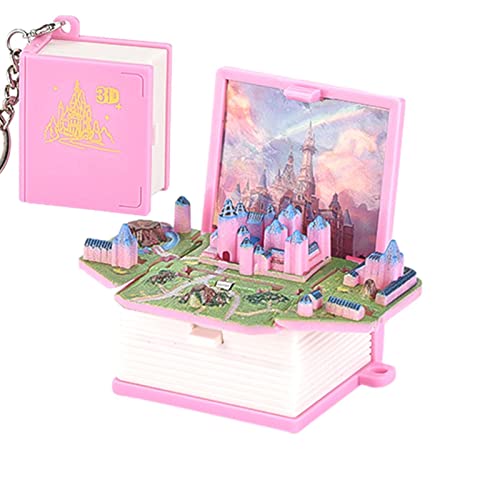 Castle Keychain | Innovative Miniaturen Dekompressionsspielzeug – Castle Toys 3D Fidget-Dekompressionsspielzeug Pop-Up World für Jungen Mädchen von Dirfuny