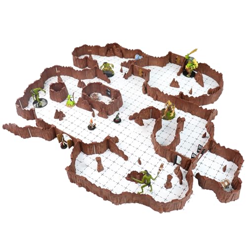 Dirt Cheap Dungeons Modulares Höhlen-System – Troll-Set TT RPG Terrain Building für Dungeons & Dragons, Pathfinder, Kriegsspiele und mehr von Dirt Cheap Dungeons