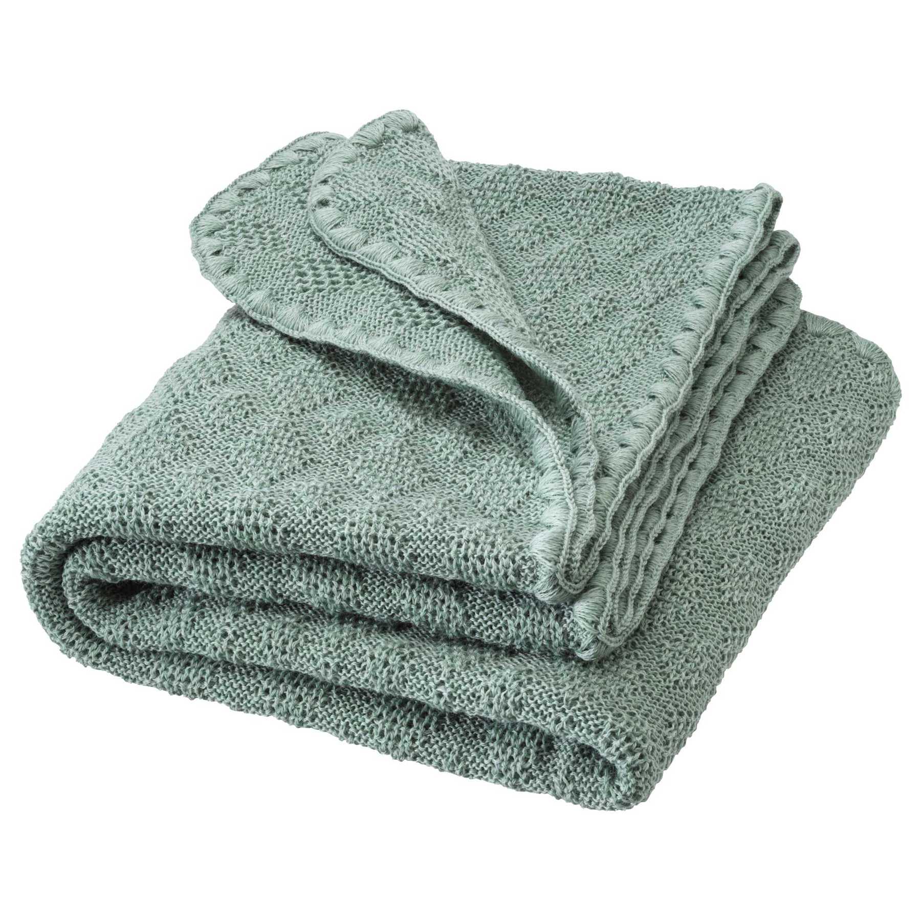 Disana - Woll-Babydecke 80x100 cm jade Disana - Woll-Babydecke 80x100 cm jade von Disana