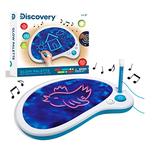 Discovery 1306006401 - Glow Palette Musical LED Art Pad - Tablet zum Zeichnen mit Licht & Sound - für Kinder ab 3 Jahren von discovery mindblown