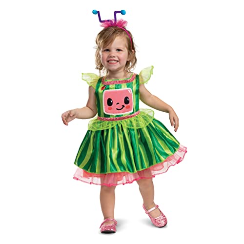 Cocomelon Kleinkindkleid, offizielles Cocomelon-Kostüm, Tutu-Outfit für Kinder, Kleinkindgröße (3T-4T) von Disguise