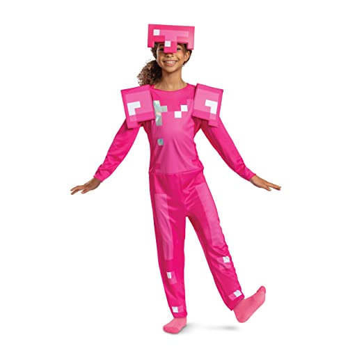 DISGUISE 124809L-15L Pink Armour Klassischer Jumpsuit, Minecraft-Kostüm, Verkleidungen und Accessoires, Einheitsgröße von Disguise