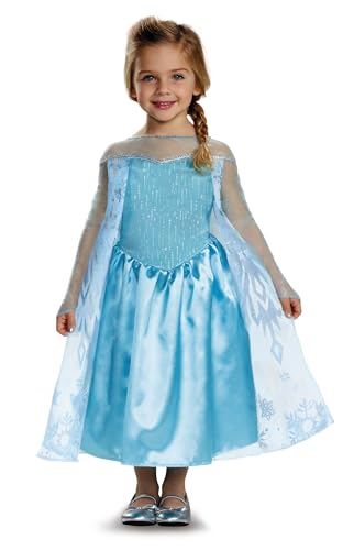 DISGUISE 83179M Elsa Kleinkind-Kostüm, klassisch, offizielles Disney-Kostüm, Eiskönigin, Halloween-Kostüm, Kinder, Einheitsgröße, Größe M (3T-4T) von Disguise