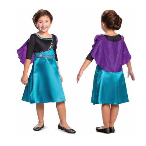 DISGUISE Disney Offizielles Standard Anna Kleid, Frozen 2 Kinder Kostüm für Mädchen, Größe S, Fancy Dress Up von Disguise