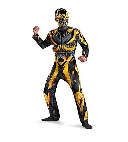 Deluxe Transformers Bumblebee Kostüm & Maske Erwachsene Herren Größe 2XL 44/46 - Disguise, Schwarz / Gelb, XXL 44-46 von Disguise