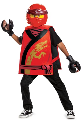 DISGUISE 100379 Kai Ninjago Kostüm für Kinder, Ninja, Rot, One Size von Disguise