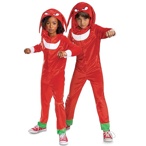 Disguise 166249K-20L Sonic Character 2 Kids Fancy Dress Costume, Knuckles Movie Classic von Disguise