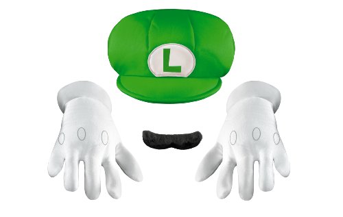 Disguise 73772 Luigi Kinder Set Super Mario Kinderkostüm Zubehör, Cartoon, Grün, Einheitsgröße von Disguise