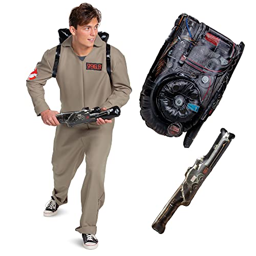 Disguise Adults, Official Ghostbusters Afterlife Movie Costume Jumpsuit with Inflatable Proton Pack, Multicolored, Extra Large (50-52) von Disguise