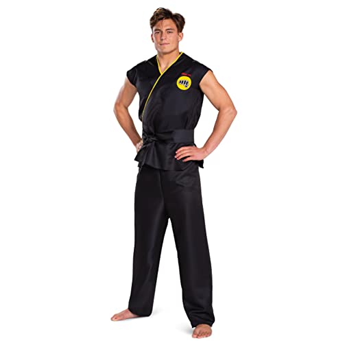 Disguise Cobra Kai Herren-Kostüm für Erwachsene, offizielles Cobra Kai Gi mit schwarzem Gürtel, Erwachsenengröße, wie abgebildet von Disguise