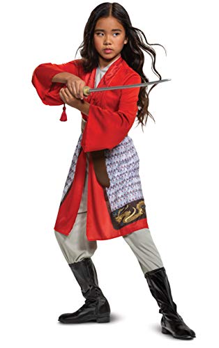 Disguise Disney Mulan Hero Dress Classic Girls Costume, Red, Small (4-6x) von Disguise