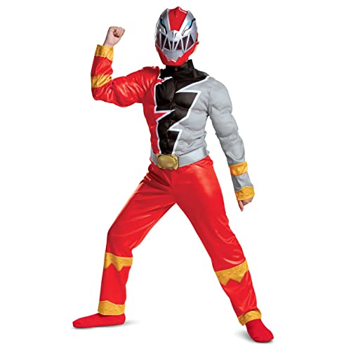 Disguise Offizielles Power Rangers-Kostüm für Kinder, Dino Fury, Rot, Power Rangers, Größe S von Disguise