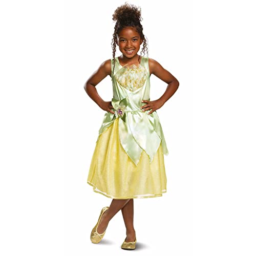 Disguise Disney Offizielles Deluxe Prinzessin Tiana Kostüm Kinder, Prinzessin Kostüm Für Mädchen, Größe S von Disguise