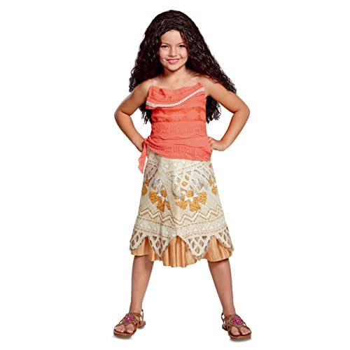 Disney Offizielles Deluxe Prinzessin Vaiana Kostüm Mädchen, Maui Kostüm Kinder, Moana Kostüm Kleid, Karneval Faschingskostüm für Mädchen Geburstag M von Disguise