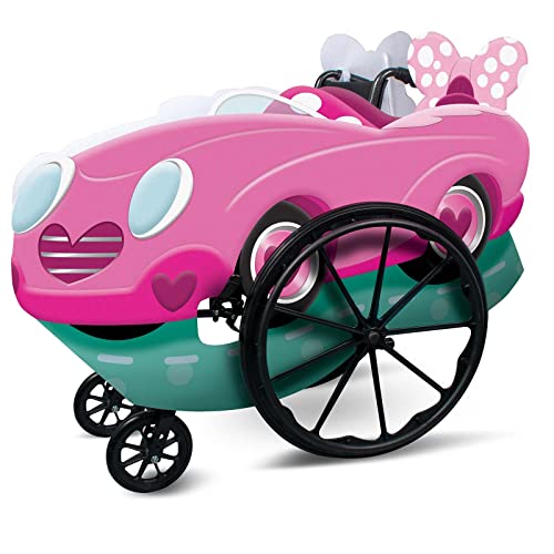 Disguise Disney Offizielles Rollstuhl Pink Minnie Mouse Kostüm, Anpassungsfähiges Kostüm für Kinder Einheitsgröße von Disguise