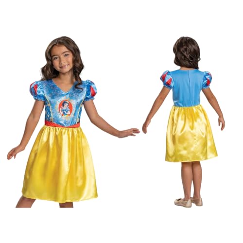 Offizielles Disney-Prinzessinnen-Kostüm, Schneewittchen-Kostüm für Mädchen, Schneewittchen-Kleid, Größe M, Mädchen von 7 bis 8 Jahren von Disguise