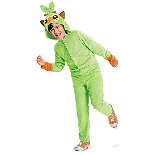 Disguise Grookey Pokemon Kinder-Kostüm, offizieller Pokemon Kapuzen-Overall mit Ohren, klassische Größe XL (14-16) mehrfarbig von Disguise