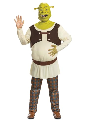 Disguise Herren Shrek Kostüm Film Charakter Outfit Oger Cosplay Dress Up, Grün , Large von Disguise