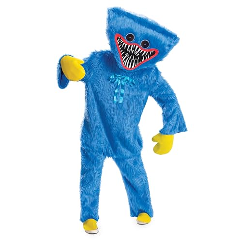 Disguise Huggy Wuggy Erwachsenenkostüm Offizielles Poppy Playtime Halloween Kostüm mit Kopfbedeckung Größe AD XS/S (28-30) von Disguise