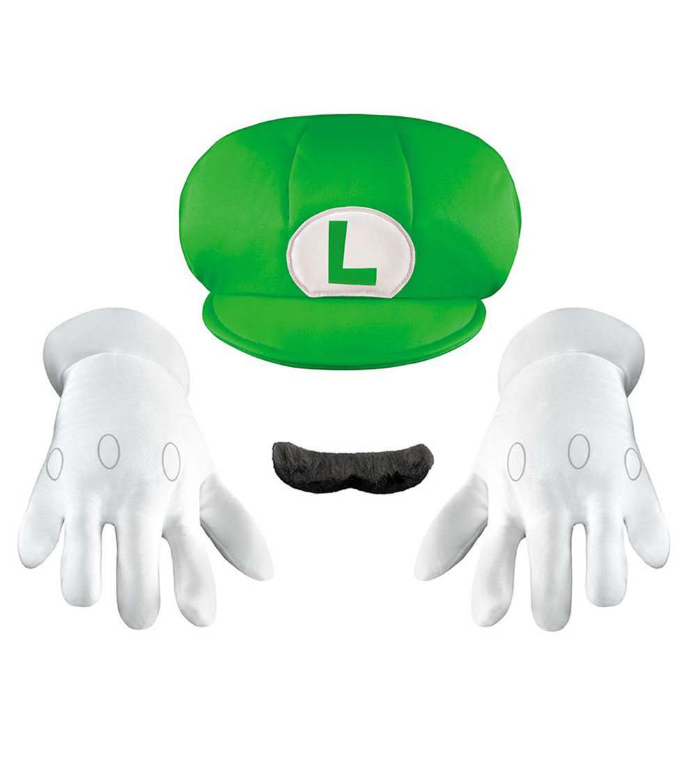 Disguise Kostüm - Luigi-Hut m. Schnurrbart und Handschuhe - Disguise - One Size - Kostüme Disguise Kostüm - Luigi-Hut m. Schnurrbart und Handschuhe - Disguise - One Size - Kostüme von Disguise
