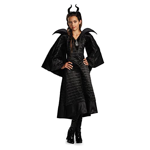 Disguise Maleficent Deluxe Taufkleid für Mädchen, Größe 42/44, Schwarz von Disguise