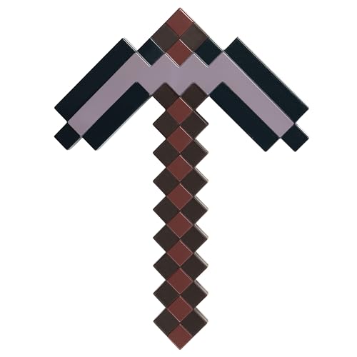 Disguise Minecraft Netherite Spitzhacke Kostümzubehör, offizielles Minecraft Lizenzzubehör, inspiriert von Netherite Spitzhacke Minecraft-Spiel, leichtes und detailliertes Design von Disguise