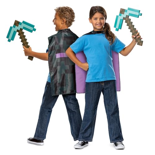 Disguise Minecraft Pickaxe and Cape Costume Set, Official Minecraft Costume Accessories for Kids, One Size, Dimoand von Disguise