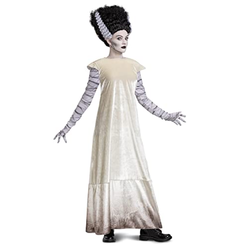 Disguise Monsters Deluxe Bride of Frankenstein Erwachsenenkostüm, wie abgebildet, Women's Size Small (4-6) von Disguise