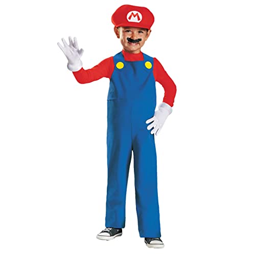 Disguise Nintendo Mario-Kostüm für Kinder, Halloween-Kostüm für Kinder, Größe XS (2-4 Jahre) von Disguise