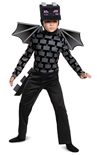 Disguise Official Minecraft Ender Dragon Costume Kids Black, Minecraft Fancy Dress Up Outfit for Boys Children Week Birthday L von Disguise