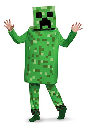 Disguise Offizielles Minecraft Kostüm Kinder Jungen Deluxe Creeper Kostüm Karneval Kostüm Minecraft Faschingskostüme Kinder L von Disguise