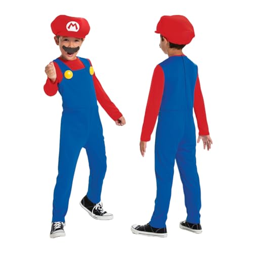 Disguise Offizielles Nintendo Super Mario Kostüm Mario Kart Kostüm Kinder Jungen Faschingskostüme Kinder S, Blau von Disguise