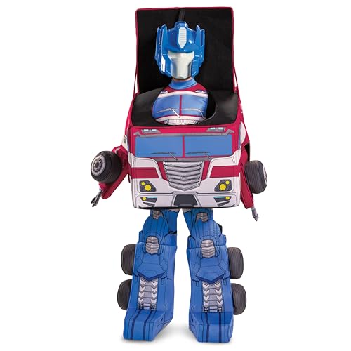 Disguise Offizielles Premium Transformer Optimus Prime Kostüm Kinder Converting, Transformers Kostüm, Roboter Kostüm Kinder Jungen, Faschingskostüm Karneval Geburstag S von Disguise