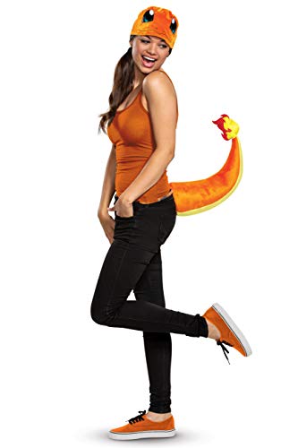 Disguise Pokemon Charmander Zubehör-Set, Orange/Abendrot im Zickzackmuster (Sunset Chevron), Adult Size von Disguise