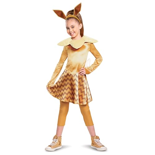 Disguise Pokemon Eevee Deluxe Girls Costume, Brown, Medium (7-8) von Disguise