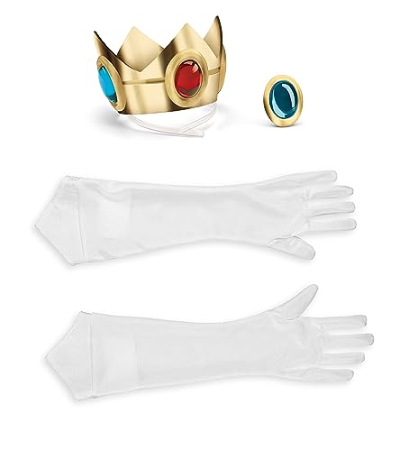 DISGUISE Super Mario 13375 - Pfirsich-Prinzessin-Kostüm-Set für Mädchen, Weiß, Einheitsgröße von Disguise