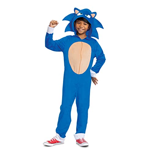 Disguise Sonic the Hedgehog Kostüm, offizielles Sonic Movie Kostüm und Kopfbedeckung, Kindergröße S (4-6), Wie Abgebildet von Disguise