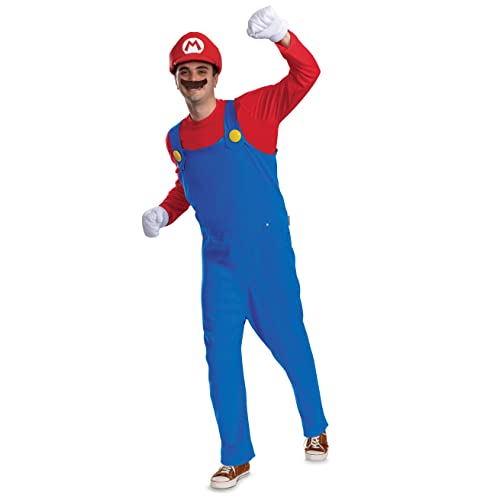 Disguise Super Mario Bros Premium Mario Kostüm für Erwachsene, Mario, Adult Large/XL von Disguise