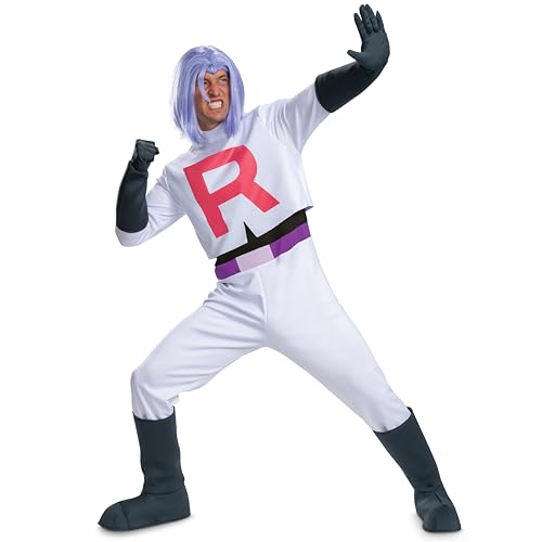 Disguise Team Rocket James Kostüm, offizielles Pokemon Deluxe Erwachsenenkostüm, Größe (14-16) von Disguise