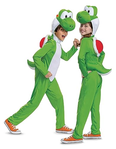 Disguise Yoshi Kostüm, offizielles Super Mario Bros Deluxe Kinderkostüm mit Kopfbedeckung, Größe (3T-4T) von Disguise