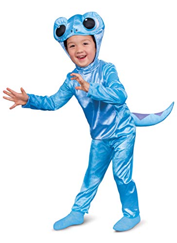 Disney Frozen 2 Bruni Salamander Costume for Kids, Classic Dress Up Jumpsuit, Toddler Size Small (2T) Blue von Disguise