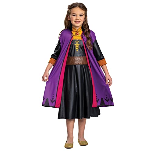 Disney Official Classic Anna Dress Frozen Anna Costume Kids Frozen Dress Up for Girls Fancy Dress Costumes for Girls M, Lila von Disguise