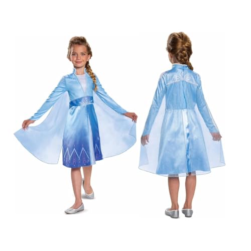 Disney Official Classic Frozen Elsa Dress Up for Girls, Frozen Dress costume Kids, Princess Costumes for Girls Fancy dress Outfit, costumes for Girls M von Disguise