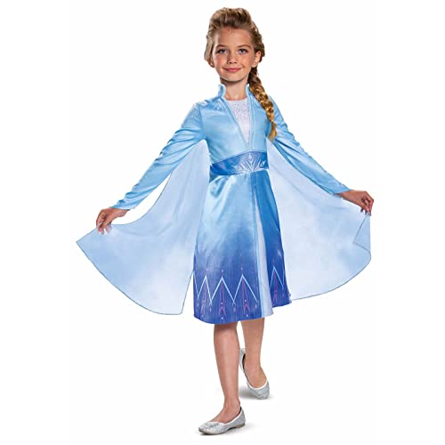 Disney Official Classic Frozen Elsa Dress Up for Girls, Frozen Dress costume Kids, Princess Costumes for Girls Fancy dress Outfit, costumes for Girls M von Disguise