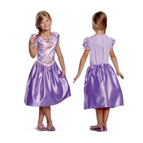 Disney Official Classic Rapunzel Dress Up for girls, Rapunzel costume kids Fancy Dress, tangled Dress Up for girls Outfit, Princess Costumes for Girls, costumes for girls M von Disguise