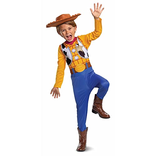 Disney Official Classic Woody Costume for Kids includes Woody Hat,Kids cowboy Costumme, woody Fancy Dress Outfit, Toy Story Costume, Costumes For Boys S, 5-6 Jahre von Disguise