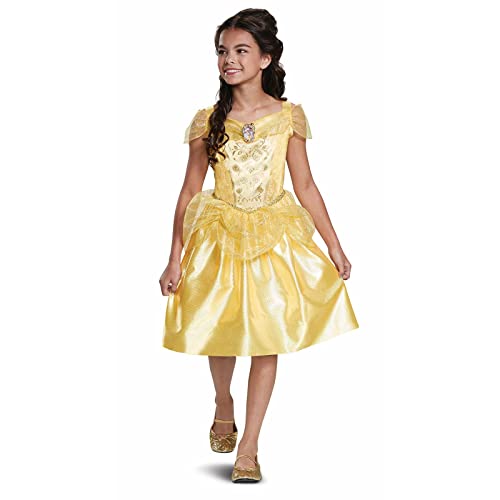 Disney Official Classic princess Bell Dressupfor Girls, Belle Costume kids, Beauty and the Beast costume, belle Fancy Dress Outfit, costumes for Girls S von Disguise