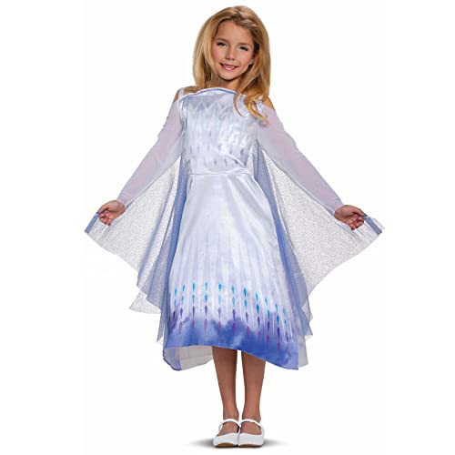 Disney Offizielles Classic Frozen Elsa Kostüm Mädchen, Elsa Kleid Mädchen, Eiskönigin Kostüm Mädchen, Elsa Kostüm Kinder, Karneval Fashingskostüm Prinzessin Kostüm für Kinder XS von Disguise