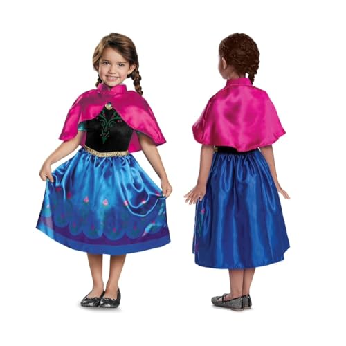 Disney Offizielles Classic Frozen Anna Kostüm Mädchen, Anna Kleid Eiskönigin, Frozen Kostüm Mädchen, Karneval Faschingskosüm Prinzessin Kostüm fur Kinder S, Lila von Disguise