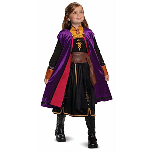 Disney Offizielles Deluxe Frozen 2 Anna Kostüm Mädchen, Anna Kleid Eiskönigin, Frozen Kostüm Mädchen, Karneval Faschingskosüm Prinzessin Kostüm fur Kinder XS von Disguise